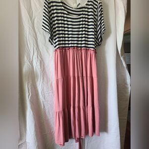 Glitzy Girls, 5X, navy creme and pink